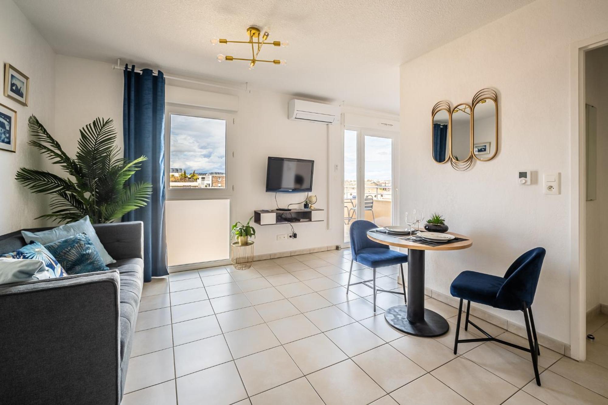 Appartement "Cote Canal", Terrasse , Climatisation , Parking Prive Narbona Exterior foto